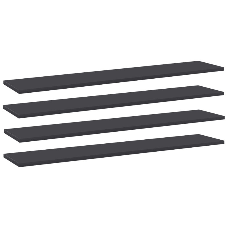 Cunane 1.5cm H Bookcase, 1.5cm H x 100cm W x 20cm D, Concrete Grey