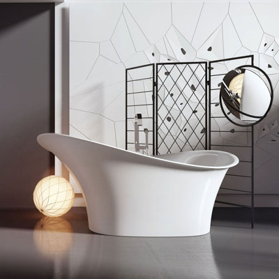 Akaki 1750mm x 825mm Freestanding Standard Acrylic Bathtub