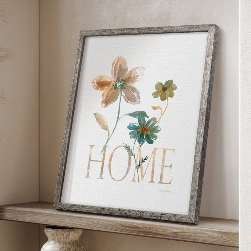Simple Home Framed Print - Solid Wood, 11" H x 9" W