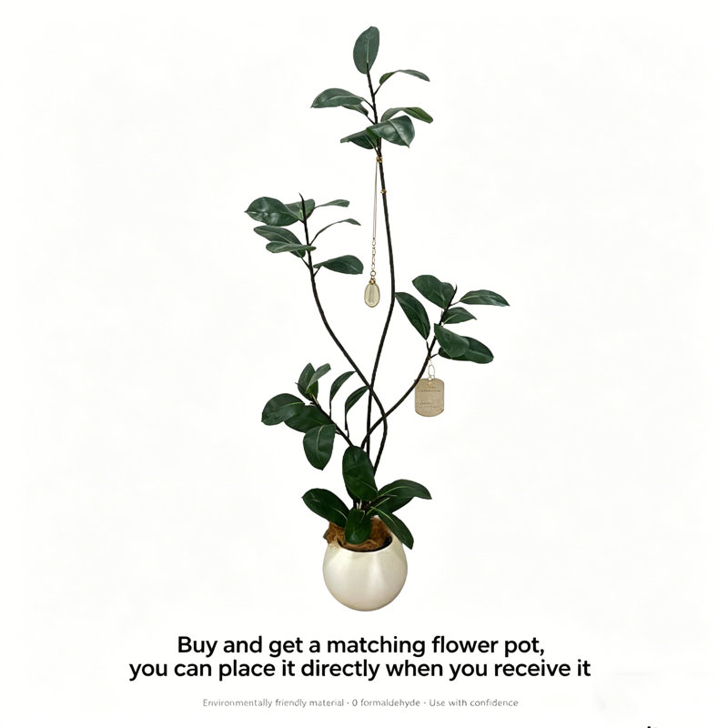 Plantes artificielles réalistes pour la décoration intérieure, Blanc