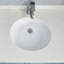 Lavabo de salle de bain insonorisant en céramique - encastré ovale, teinture et égratignure, trop-plein inclus, lavabo blanc, teinture, égratignure, rouille avec