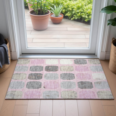 Machine Washable Indoor/Outdoor Chantille ACN2182 Geometric Rug