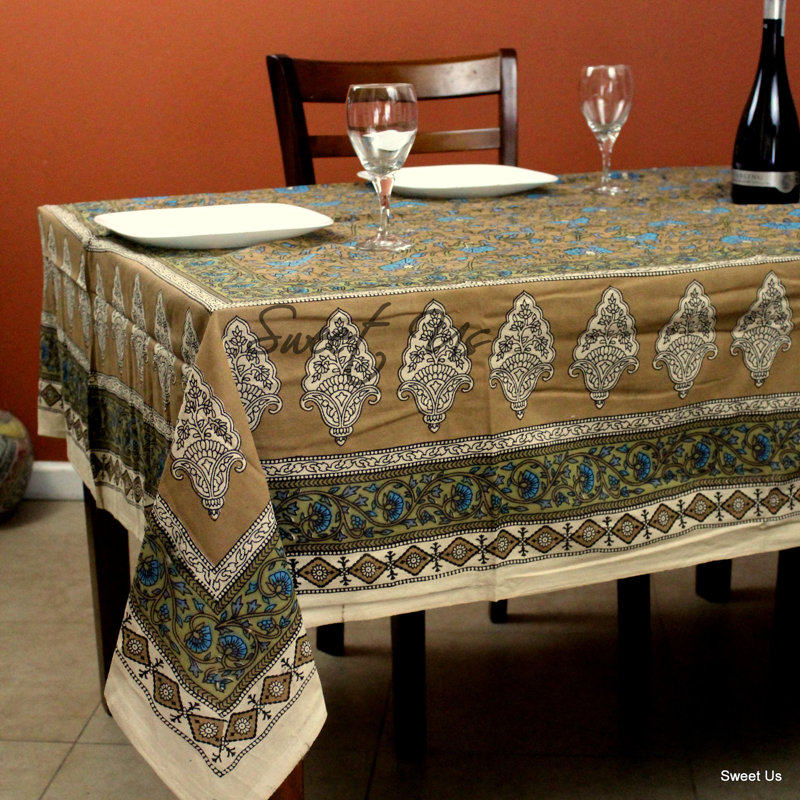 Nappe 100% coton Eternelle, L 104 po x l 88 po, Brun clair