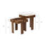 Table de bout moderne Mid-Century avec rangement caché, table d'appoint en bois d'ingénierie à pieds épais