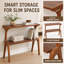 Table d'appoint 27,56 "Mid-Century moderne avec structure en métal