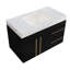 Meuble-lavabo flottant 36 po avec lavabo en céramique et deux tiroirs 36 po-133086547