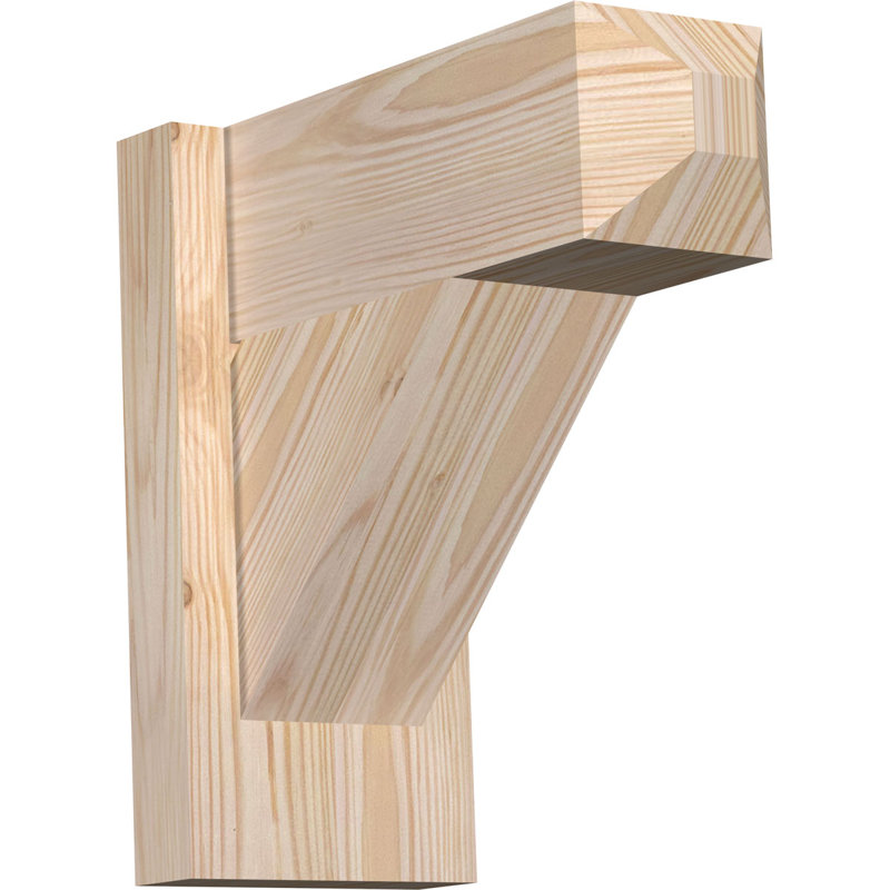Artisan traditionnel en bois rustique, Sapin Douglas de 5 1/2 po (lisse), P 12 po x H 12 po