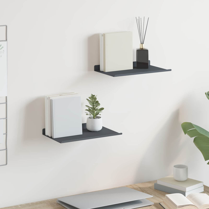 Steel Floating Shelf, Anthracite