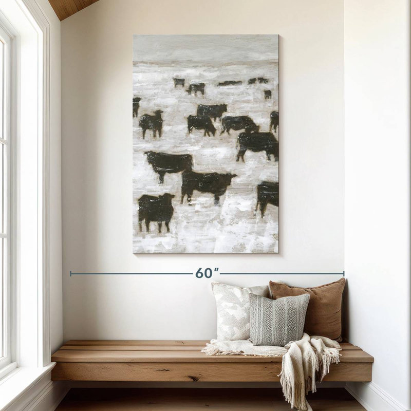 Brampt Winter Grazing II, 48" H x 32" W