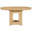 Table de salle à manger extensible ronde TopMAX avec rallonge amovible de 16 pouces pour petits espaces, naturel