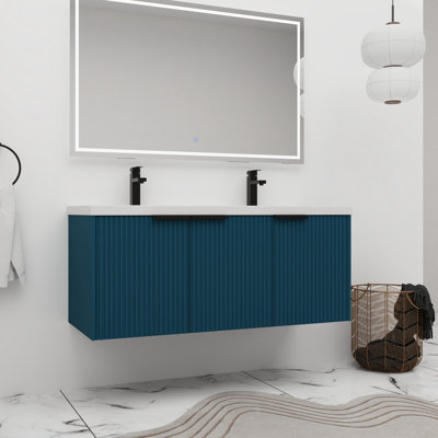 48'' Double Bathroom Vanity with Resin Top