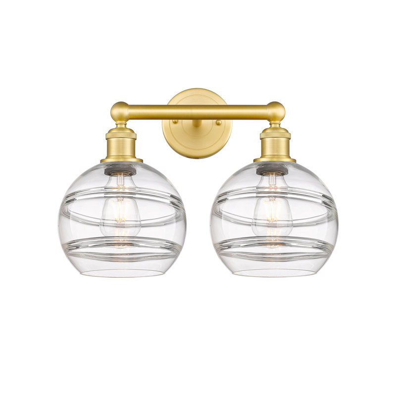 Bienes 2 - Light Dimmable Vanity Light, Clear, Satin Gold