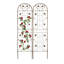 Ensemble de 2 treillis de jardin en métal 86,7 po x 19,7 po - Support antirouille pour plantes grimpantes, fleurs, vignes, légumes, cour extérieure, décoration de patio-130081210