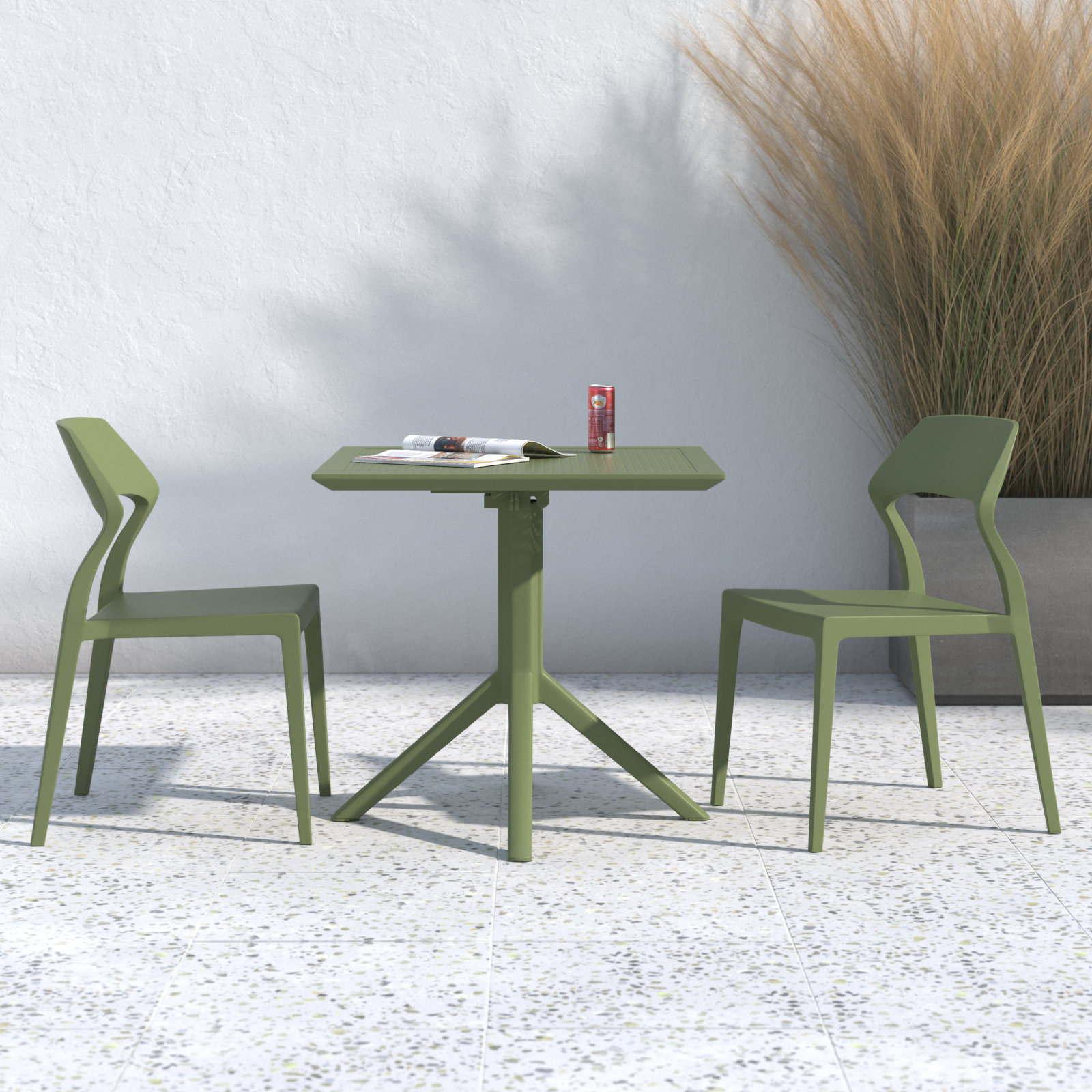Farrah 32" Patio Bistro Set, Olive Green