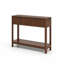 Console Mid-Century moderne cannelée avec 2 tiroirs coulissants et tablette inférieure ouverte, table d'entrée étroite étroite pour le couloir, le salon, les petits espaces, la table de canapé multifonctionnelle pour l'organisation à la maison