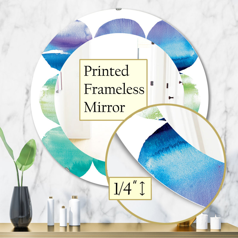 Miroir mural Circle Abstract Colorfields III, H 31,5 po x l po