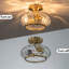 Plafonnier semi-encastré 2 lumières avec verre martelé Alixandra-535312807