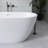 55'' x 30'' Freestanding Soaking  Bathtub Stand Alone Acrylic Tub with Center Drain-93390112