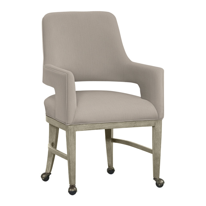 Chaise avec accoudoirs Josie, Amande chamois, 2033 Mousse