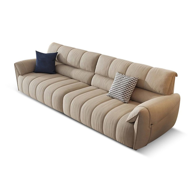Canapé modulaire 100% polyester kaki, 35.43" H x 110.24" W x 37.8" D, 4, Kaki