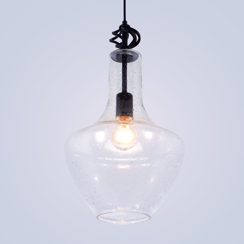 1 - Light Dimmable Glass Pendant Light