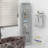 Tall Corner Bathroom Cabinet With Adjustable Shelves & Two Doors-193886255