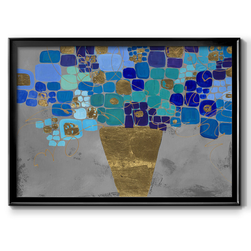 «Blue Love», reproduction encadrée sur toile, H 26 po x l 38 po x P 1,5 po, Toile encadrée noire à coins fermés