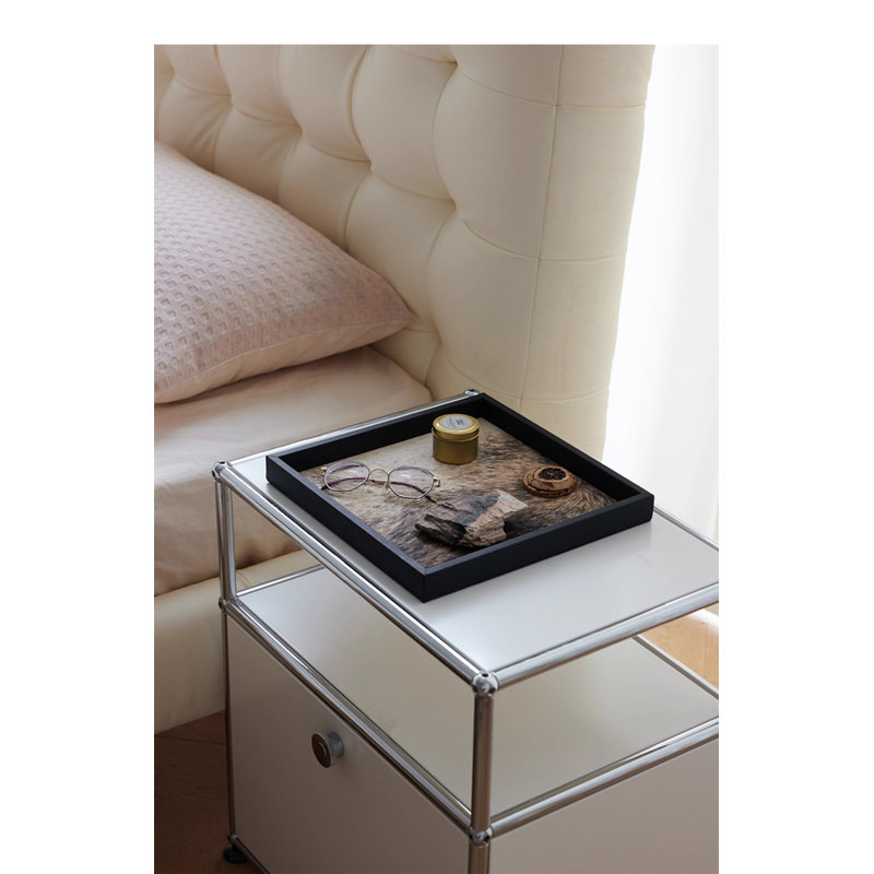 Plateau en bois Thore, H 1,18 po x l 11,81 po x P 11,81 po