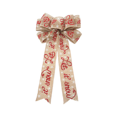 Christmas Bow Festive Ambiance Decoration Polyester Material Christmas Props