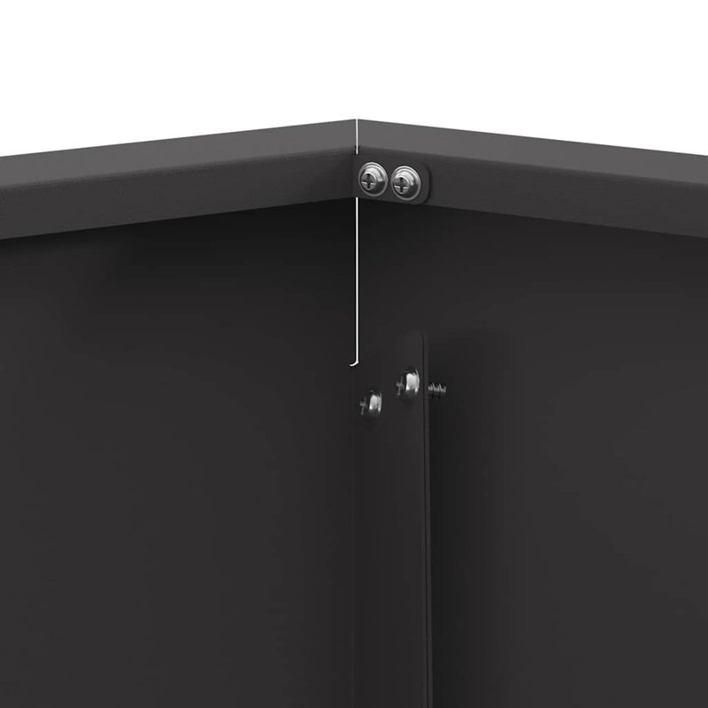 Modern Fire Pit, Black, 28cm H x 75cm W x 75cm D