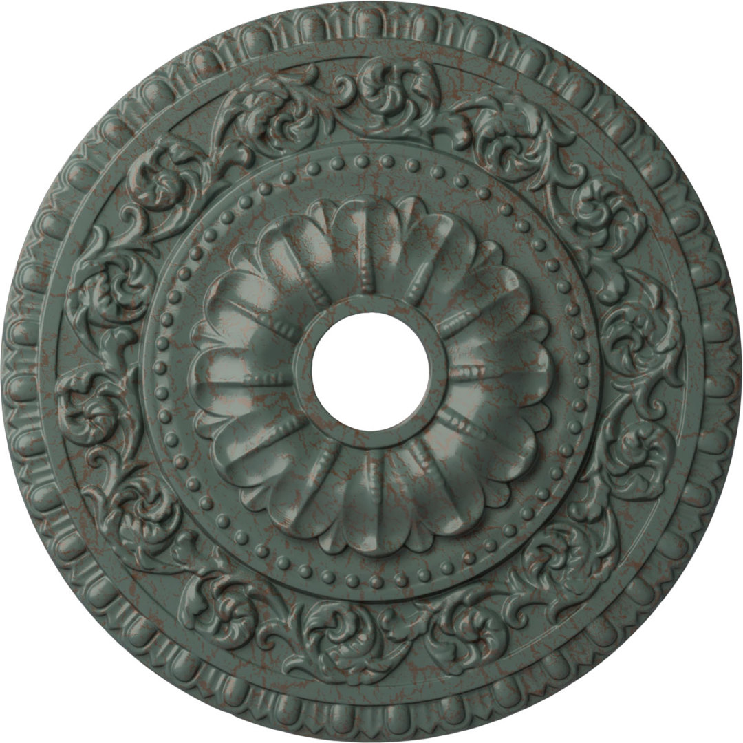Endurathane Vaduz Ceiling Medallion, 23 1/2"OD x 3 1/2"ID x 2 1/8"P (Fits Canopies up to 3 1/2") Ekena Millwork 