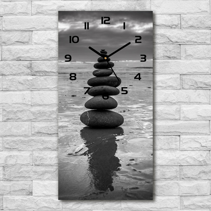 Jabien Glass Wall Clock, Grey/Black
