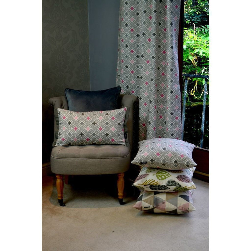 Amethy Geometric Square Pillow Cover, 60 x 60cm, Blush Pink