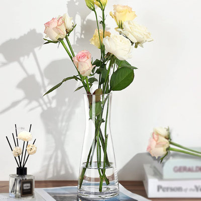 10" Clear Glass Vase