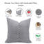Coussin décoratif fait à la main en lin pur à motif de blocs de tissu pour canapé, lit et chaises d'appoint Fabdin Hariyali - 24 po x 24 po-1897926800-1897926792