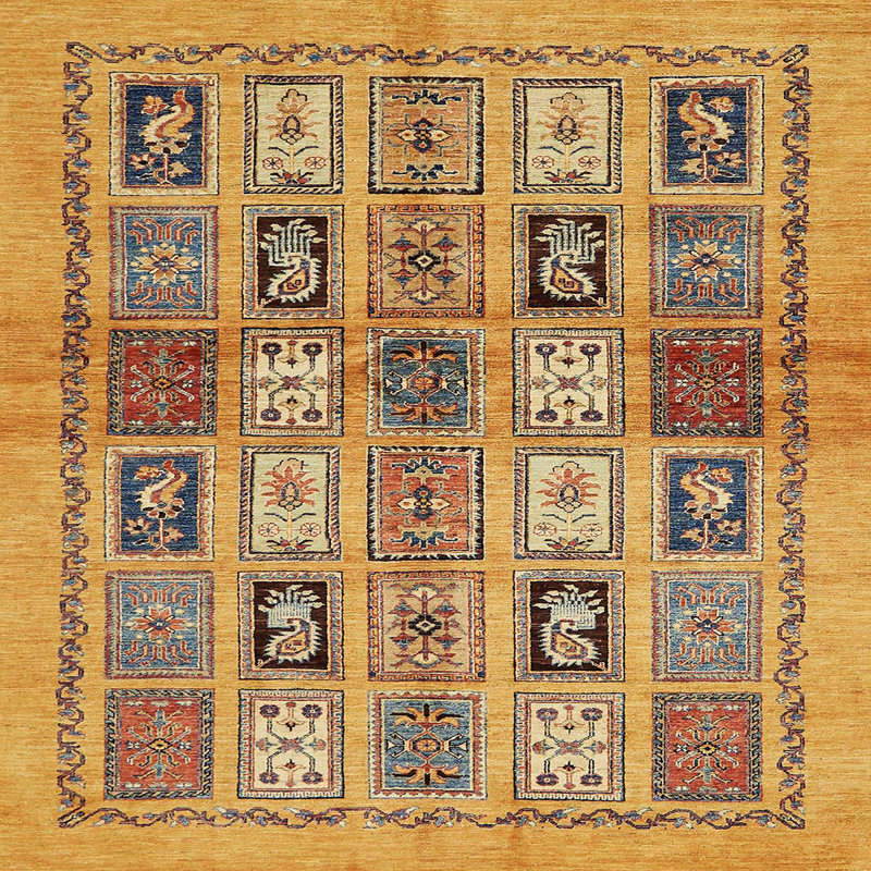 Tapis abstrait moderne 632, Carré 8 pi