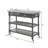 Mayall 45" Kitchen Cart with Stainless Steel Top and Locking Wheels-2007011077