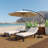Outdoor Metal Single chaise with Cushions-71482830
