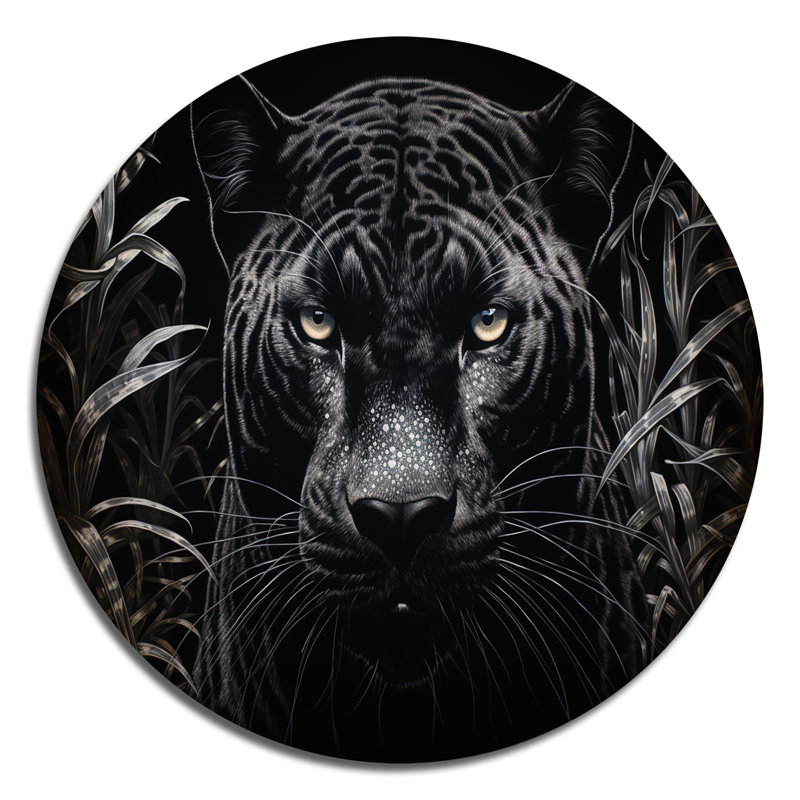 Grattoir noir, noir et blanc Panther Nocturnal Majesty, H 16 po x l 16 po