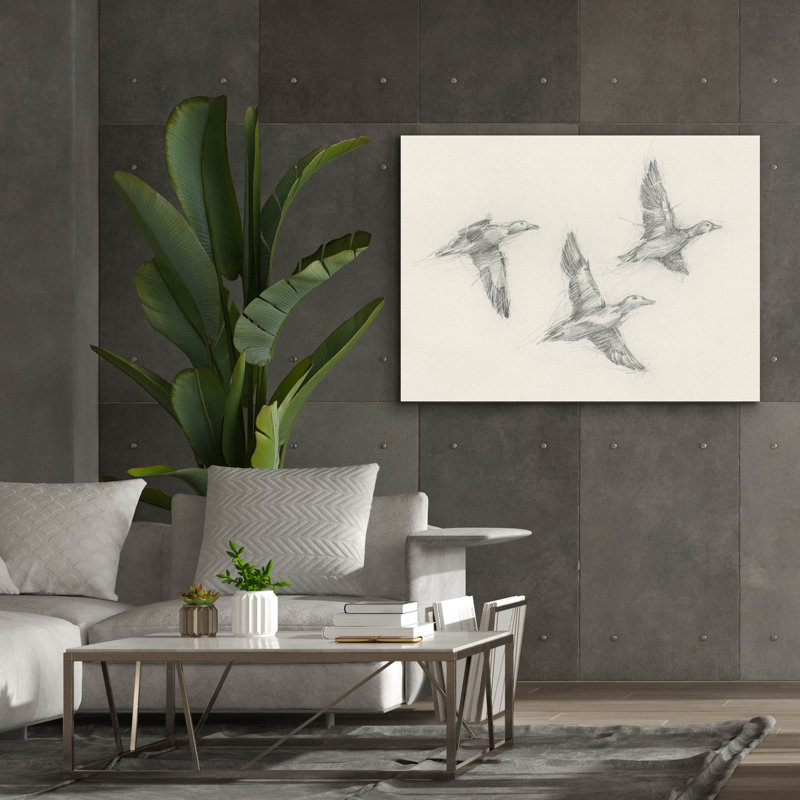 «Epard Graffiti» Mallard Duck Sketch 1 »par Ethan Harper, art mural sur toile, 54 po x 40 po