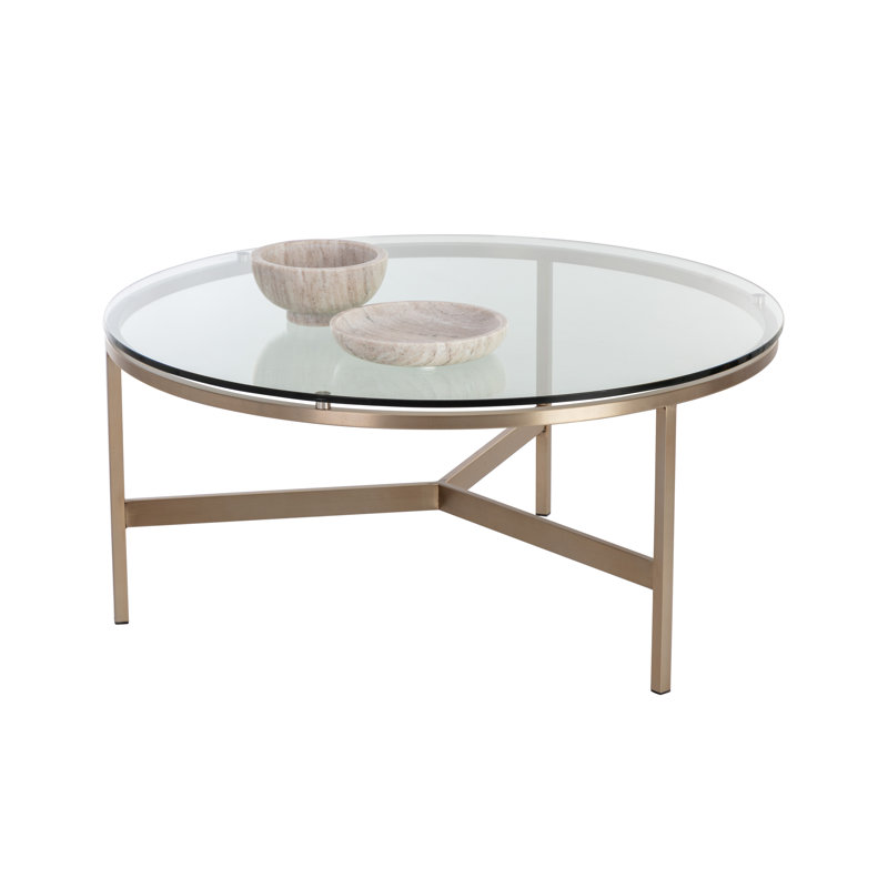 FLATO COFFEE TABLE - ANTIQUE BRASS - Gold
