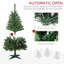 Arbre de Noël artificiel de 4 pi de hauteur avec 208 branches, 100 lumières DEL blanc chaud ou coloré, ouverture automatique-562378168