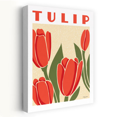 Affiche de tulipe, art moderne printanier abstrait tulipe