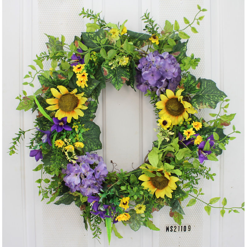 Handcrafted Faux Mixed Assortment Foam 24'' Wreath