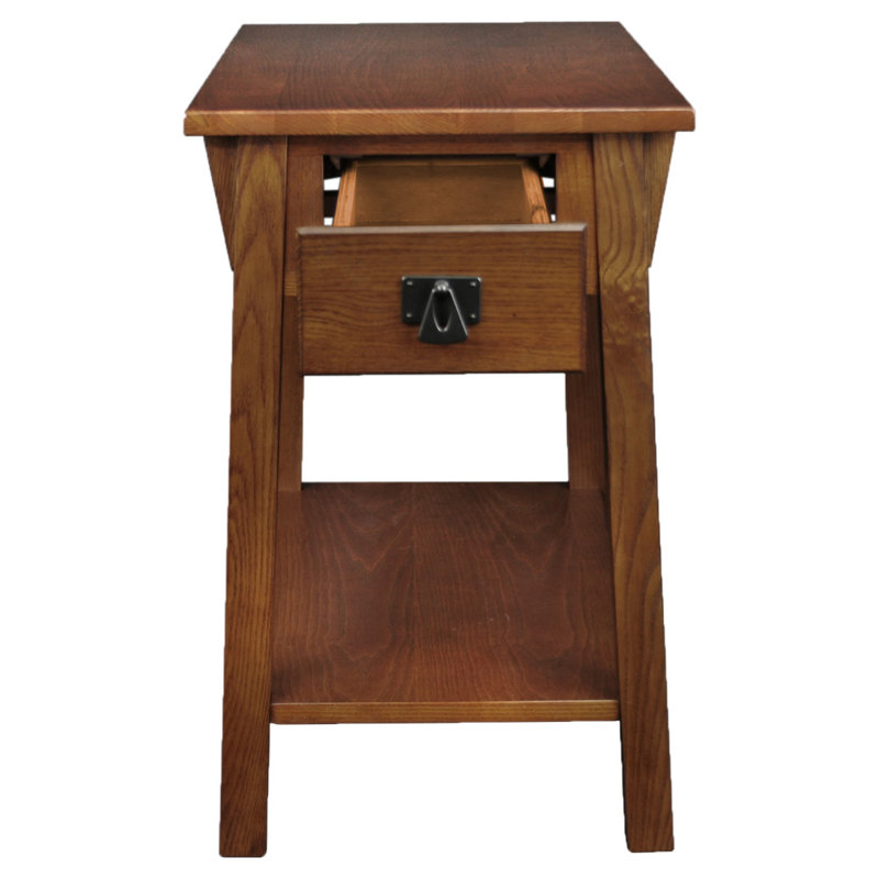 Mission Solid Wood Side Table, Russet