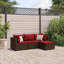 Ensemble de salon de patio en rotin avec coussins Ebern Designs-875912105-875912110-881249727