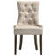 Ensemble de 2 chaises parsons à dossier capitonné beige et chêne récupéré (ensemble de 2)-1991288987