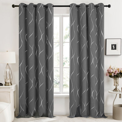 Panneaux de rideaux obscurcissants et isolants en polyester Kellda 