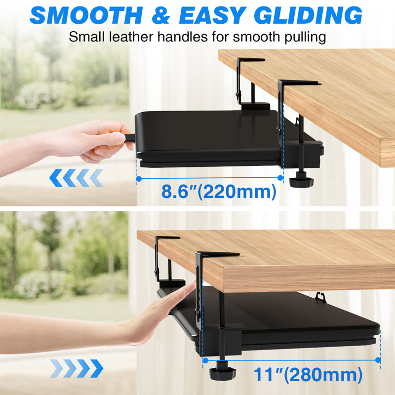 Adjustable Keyboard Tray Under Desk 