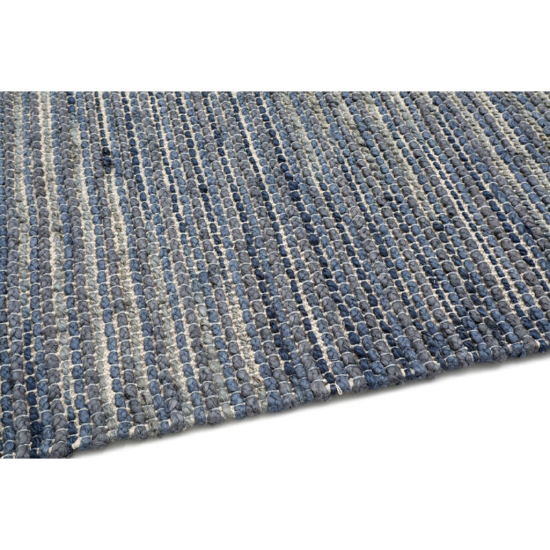 Vanora Striped Area Rug in Blue, Rectangle 7'6" x 9'6"